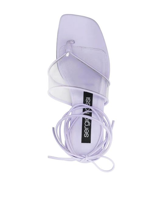 Sergio Rossi White Sr Lunettes Transparent-Strap Sandals