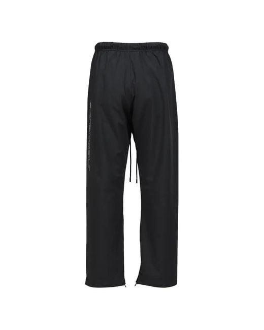 Essentials Black Logo-Print Track Pants for men