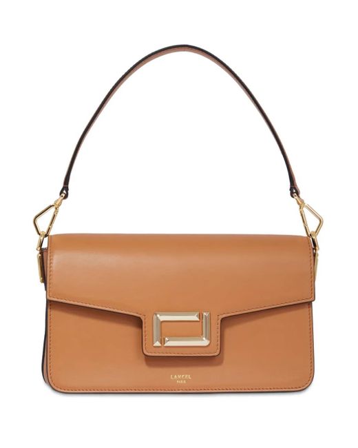 Lancel Brown Leather Medium Flap Bag
