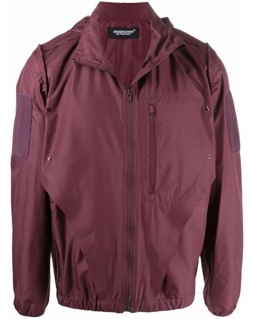 Undercover Red Slogan-Print Lightweight Jacket