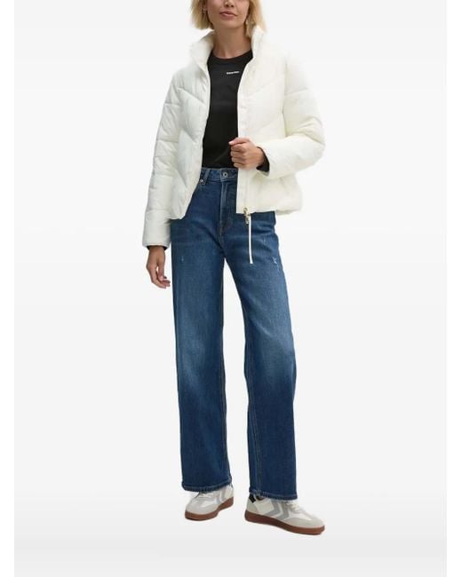 Joop! Blue Quilted-Pattern Padded Jacket