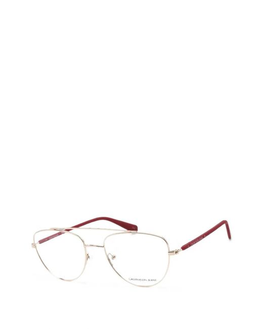 Calvin Klein Natural Pilot-Frame Glasses