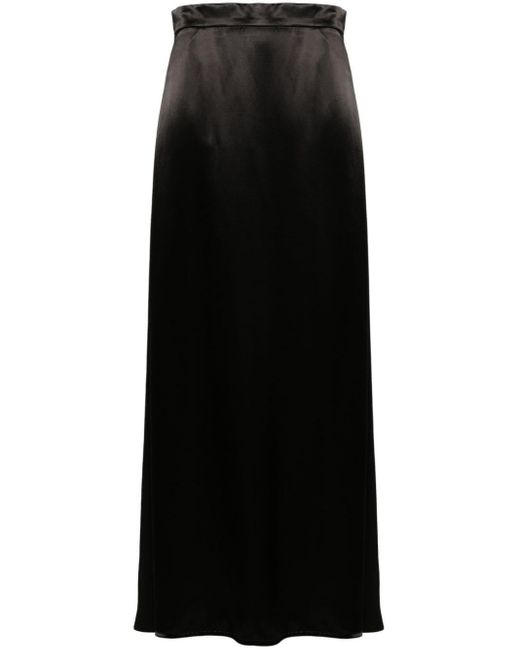 Falda larga con acabado satinado Jil Sander de color Black