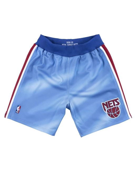 Pantalones cortos New Jersey Nets Authentic 1990/1991 Mitchell & Ness de hombre de color Blue