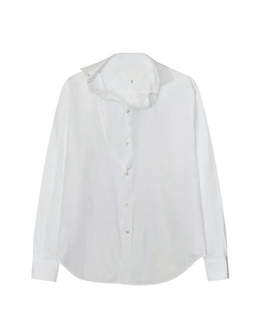 Maison Margiela White Long-Sleeve Shirt for men