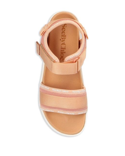 See By Chloé Pink Pipper Flatform-Sandalen