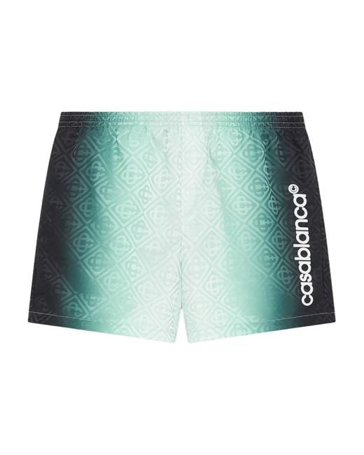 Casablanca Green Ombré Monogram Swim Shorts for men