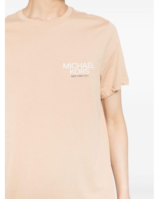Michael Kors Natural Logo-print Cotton T-shirt for men