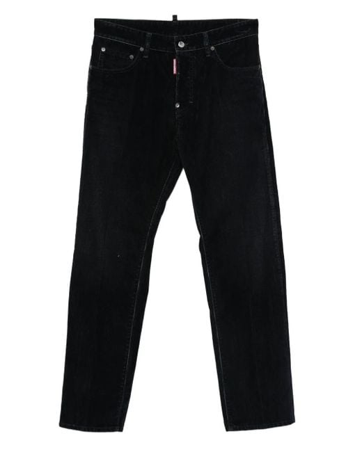 DSquared² Black Five-Pockets Cotton Jeans for men