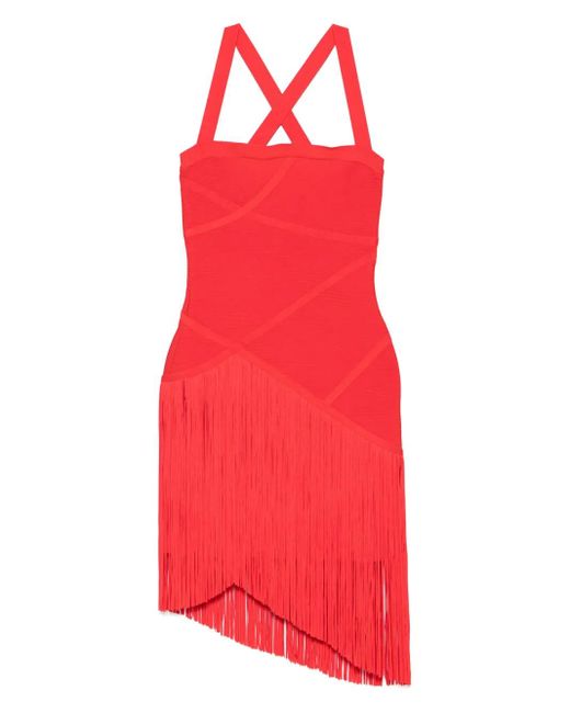 Hervé Léger Red Josephine Mini Dress