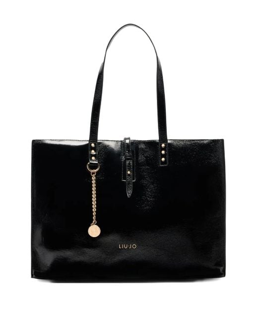 Borsa Tote Grande Con Borchie di Liu Jo in Black