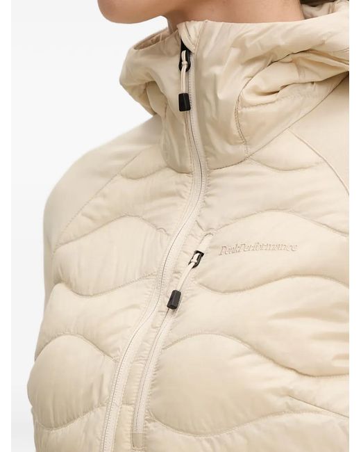 Peak Performance Natural Helium Quilted Hooded Jacket