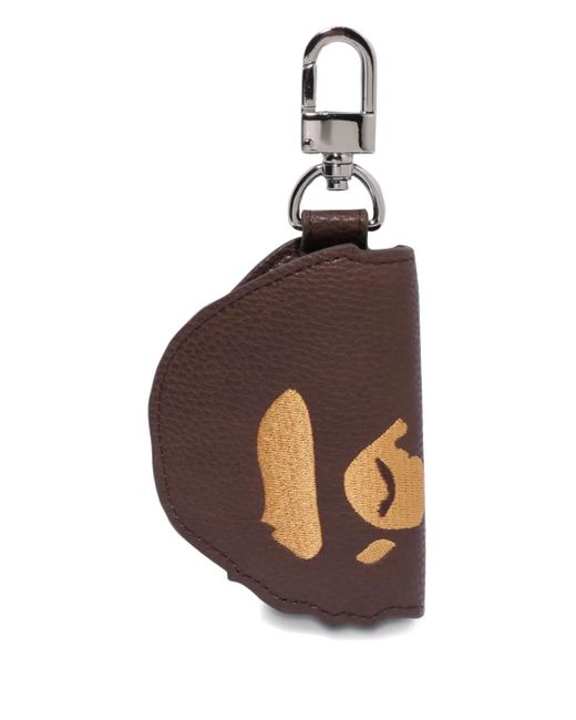 A Bathing Ape Sleutelhanger Met Logo-Reliëf in het Brown voor heren