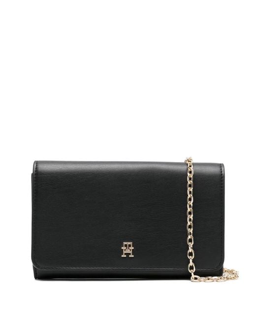 Tommy Hilfiger Black Icon Flap Clutch Bag