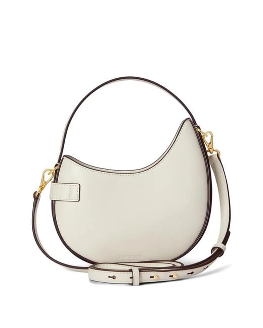 Ralph Lauren Metallic Tasha D-Ring Leather Crossbody Bag