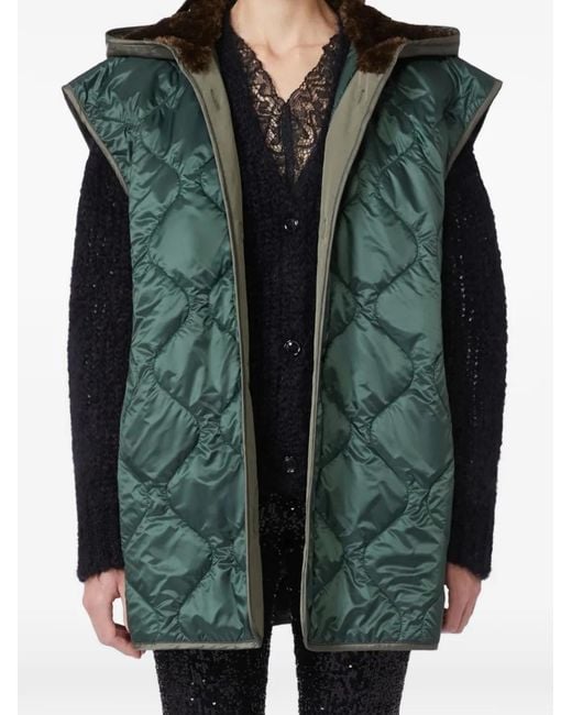 Weekend by Maxmara Green Hooded Button Jacket