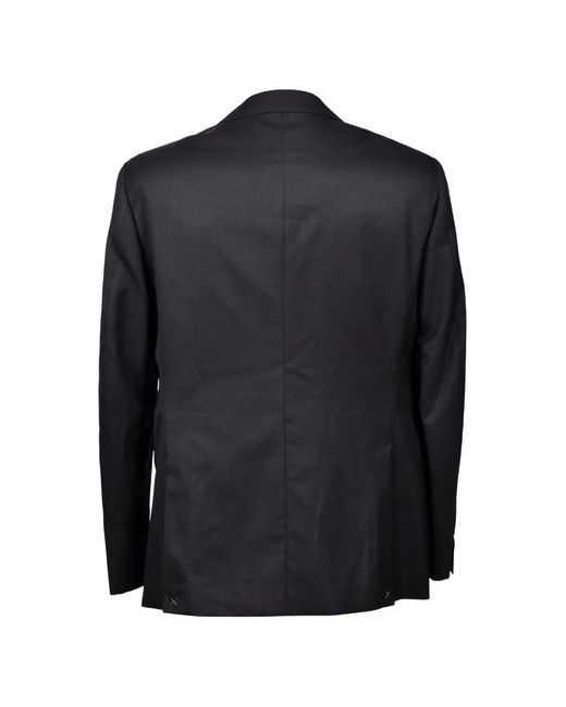 Brunello Cucinelli Black Button Single-Breasted Blazer for men