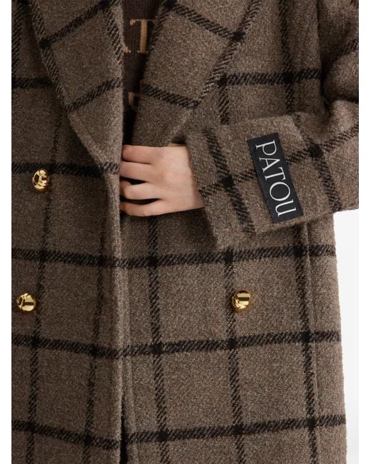 Patou Brown Double-Breasted Coat