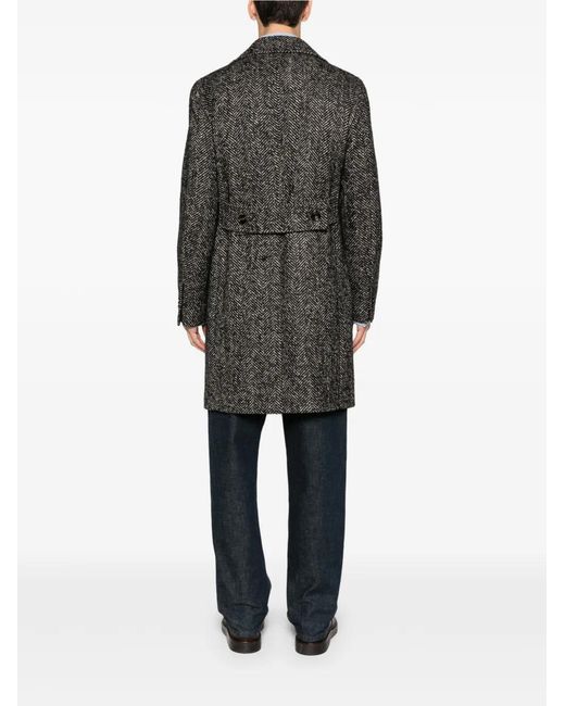 Tagliatore Gray Arden Double-Breasted Coat for men