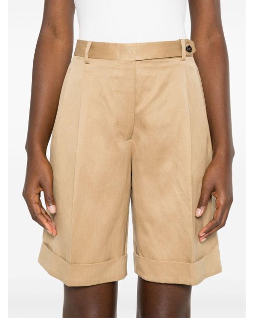 Pantalones cortos con pinzas Brioni de color Natural
