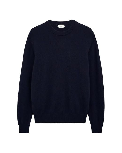 Pringle of Scotland Blue Crew-Neck Cashmere Sweater for men