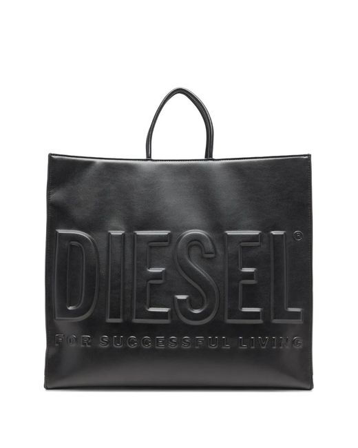 DIESEL Black Dsl 3D Shopper Ew X Embossed Tote Bag