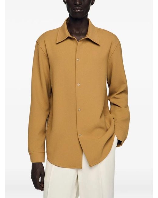 Sandro Natural Long-Sleeved Jersey Shirt for men