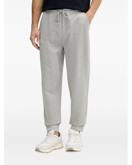 Benetton Gray Pantalon De Jogging À Logo Brodé Et Lien De Resserrage for men