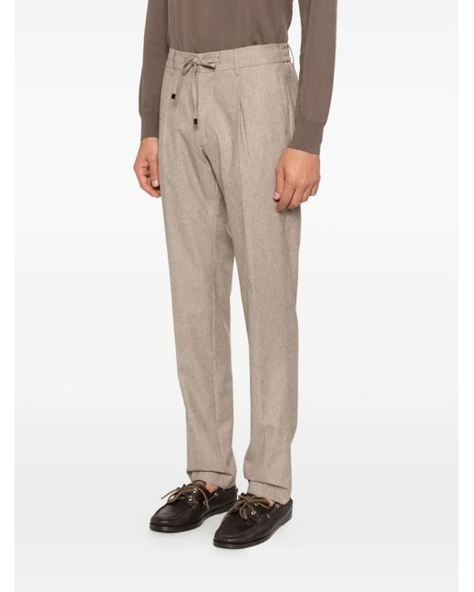 Berwich Natural Spiaggia Drawstring Trousers for men