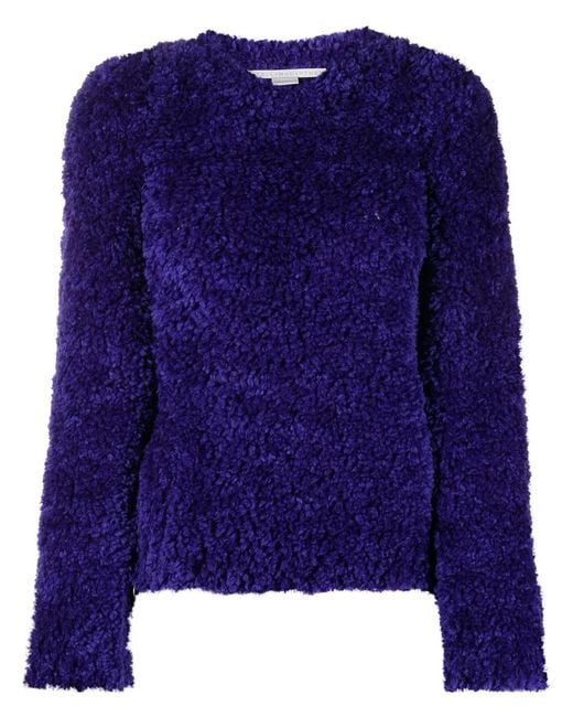 Stella McCartney Blue Textured Cropped Jumper