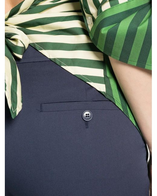 Weekend by Maxmara Blue Cropped Cigarette Trousers