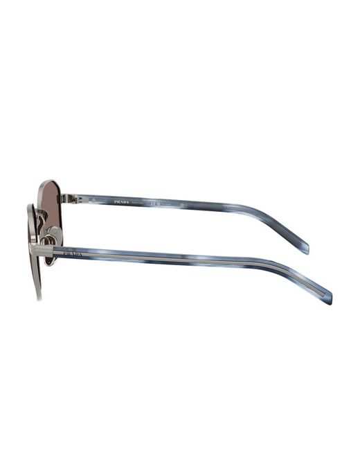Prada Metallic Geometric-Frame Sunglasses for men
