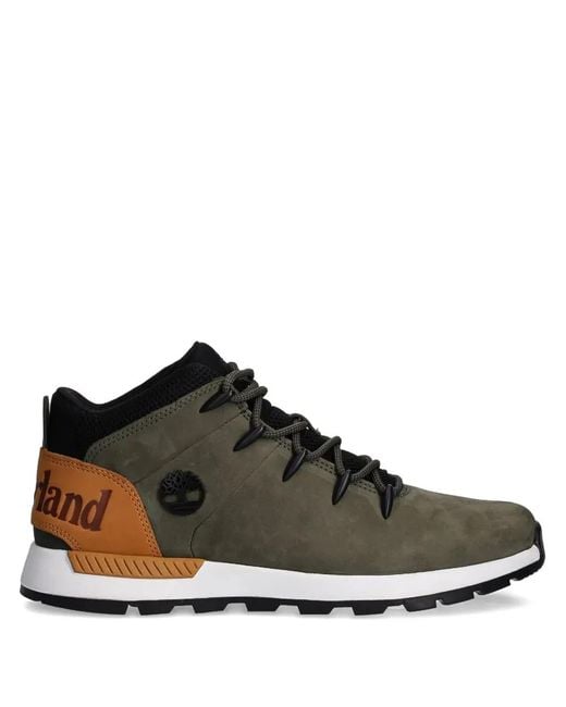 Timberland Brown Sprint Trekker Mid Logo Boots for men