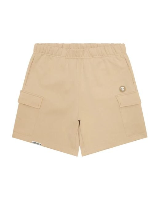 メンズ Aape By A Bathing Ape ロゴ カーゴショーツ Natural