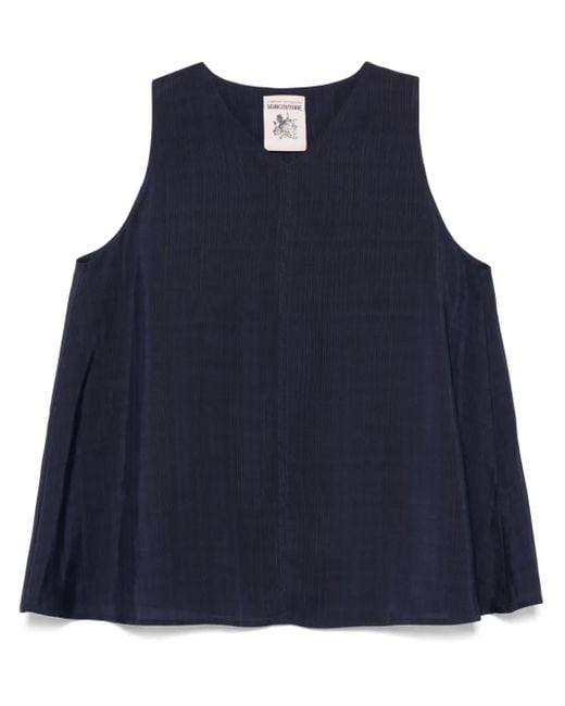 Semicouture Blue Prya Vest