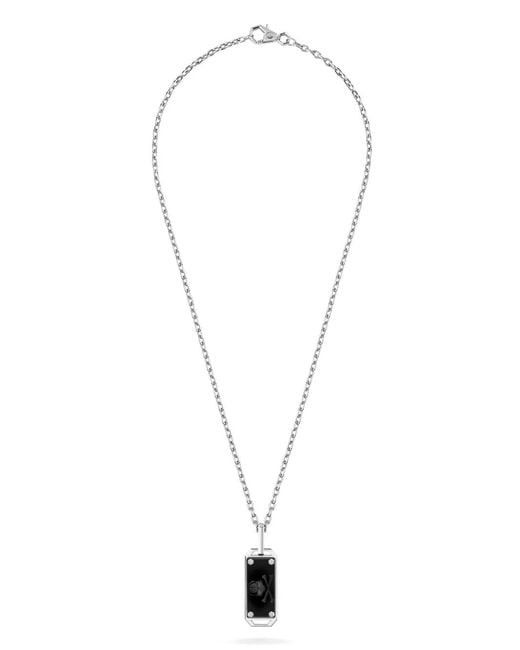Philipp Plein White Skull Bone Necklace for men