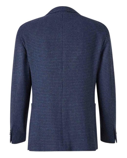 Boglioli Blue Notched Wool Jacket for men
