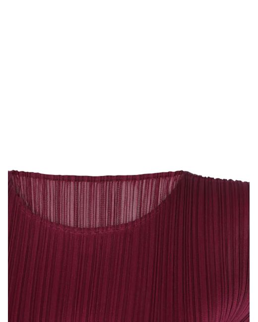 Pleats Please Issey Miyake Pleated Midi Dress Purple