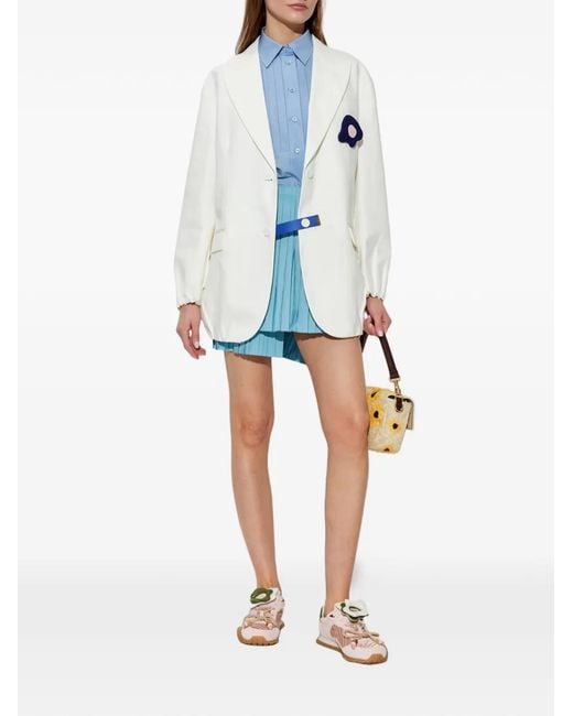 Fendi Pink Flower-Patch Panelled Sneakers