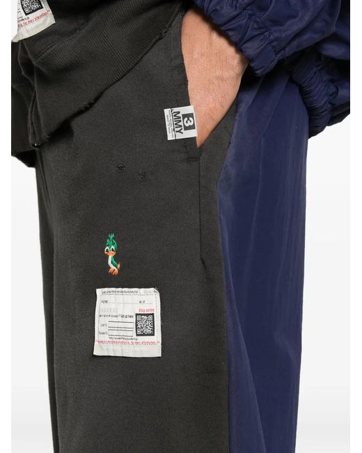 Maison Mihara Yasuhiro Black Patch-Detail Track Pants for men