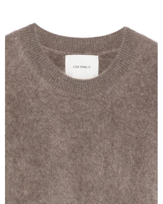 Lisa Yang Natural Crew-Neck Top