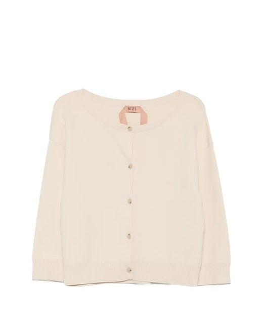 N°21 Natural Button-Up Knitted Cardigan