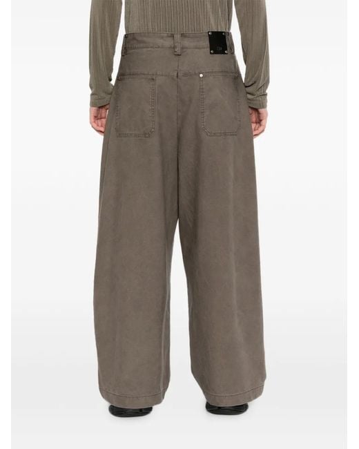 TEAM WANG design Gray Reset Wide-Leg Jeans