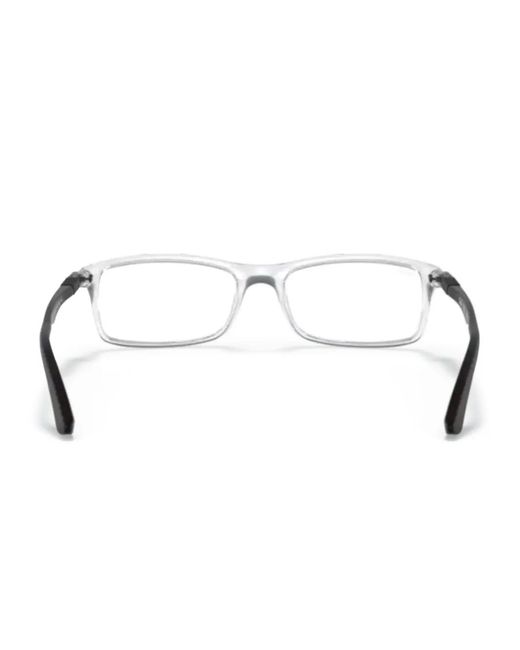 Ray-Ban White Rectangle-Frame Glasses