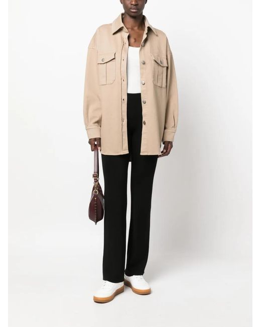P.A.R.O.S.H. Natural Buttoned Denim Jacket