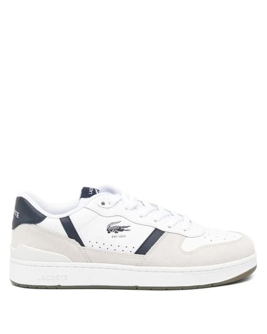 Lacoste White T-Clip Set Leather Trainers for men