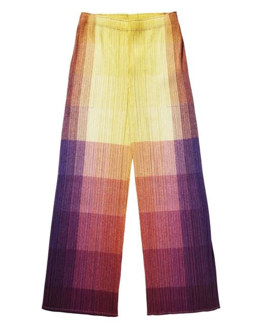 Pleats Please Issey Miyake White Photon Trousers