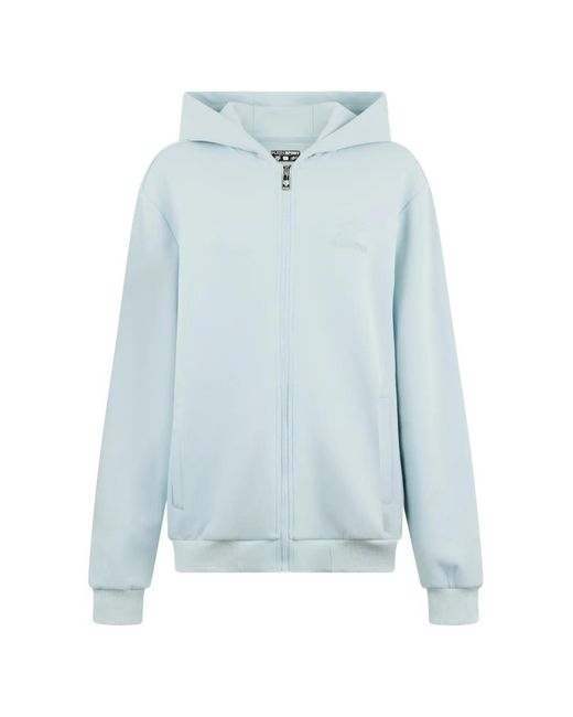 Philipp Plein Blue Zip-Fastening Hooded Sweatshirt for men