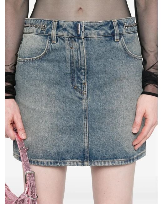 Givenchy Mini-Rok Met 4G-Ketting in het Blue