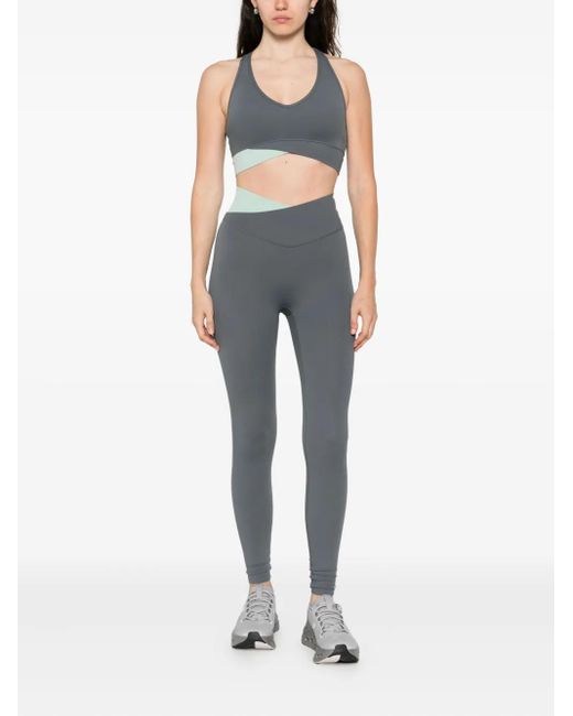 P.E Nation Blue Wander Crossover Sports Bra